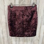 Forever 21 F21 Burgundy Purple Crushed Velvet shiny Mini Skirt Christmas Holiday Party S Photo 3