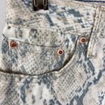 GRLFRND  Alyssa Tan & Gray Python Snake Print Denim Mini Skirt 26 S Photo 3