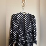 Ronny Kobo Lyric Mini Dress Long Sleeves Black White Polka‎ Dot Size XS NEW Photo 6