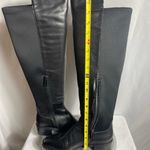 Anne Klein Aksable Black Leather Knee Boots Size 8M Zipper Repair Neede Photo 6