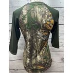 Under Armour  HeatGear Camo Raglan Baseball Tee Shirt Womens Small‎ Fitted Pink Photo 1