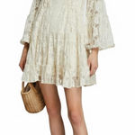 Alexis Emelya Floral Lace Bell-Sleeve Mini Dress Size L Photo 0