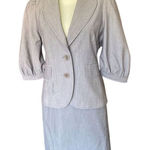 BCBGMAXAZRIA Gray Skirt Suit Set Size S Office Corpcore Boardroom Chic Photo 0