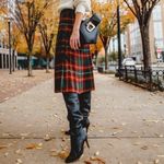 FLORENCE WALSH Vintage Plaid Pleated Wool Kilt Size 14 Red Photo 15