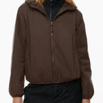 Aritzia  TNA Pillow Puff Lightweight Chocolate Brown Jacket Sz XXS Photo 0