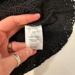 Grace + Karma NWT Smocked Long Bell Sleeve Eyelet Blouse Women's 2X Square Neck Black Photo 4