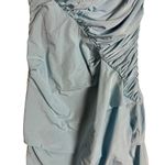 Paris Georgia Kaya Light Blue Ruched Sleeveless Maxi Dress Size S Photo 8