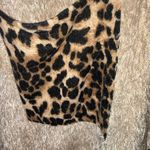 Honeyme NWOT  Beige Fuzzy cardigan with Leopard Accents Photo 4
