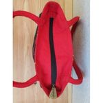 Laurel Burch Cat Tote Canvas Bag Sun N Sand Holly Purse Zip Red Black 12"x8" Photo 6