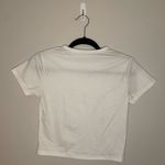 Amazon  Cocktail Glass Baby T-Shirt Crop Top, White, Size S, NWOT Photo 3