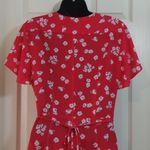 French Connection FC  Dark Pink  Floral V-Neck A-Line Dress Size 6 EUC #7795 Photo 6