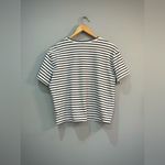 B/W Les Amis Striped Wide Fit Tee Size L EUC White Size L Photo 3
