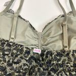 PINK - Victoria's Secret  Small Green Camo Unlined Lace Bralette Photo 4