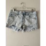 American Eagle  Light Wash Distressed Shortie Shorts Light Blue Size 4 Photo 1