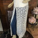 Alice + Olivia  OFF WHITE CROCHET LACE "GRETCHEN" MAXI TUNIC AND CAMI (M) Photo 7
