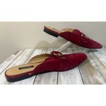 Nine West  Women's Crimson Suede Nariya Mules Size 8M Photo 2