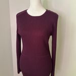 Jason Wu  dark purple knit long sleeve midi sweater dress size XL Photo 3