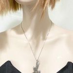 Vintage Signed Sterling Eagle Pendant Necklace Photo 0