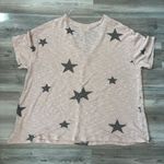 143 Story by Line Up NWOT size 2X/ peach with gray stars, oversized, pit to pit is 28, length is 28 Photo 1