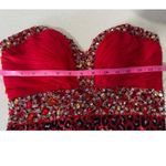 American Vintage Riva Red Sequin Leopard Rhinestone Pageant Prom Gown Sz 6 Photo 6