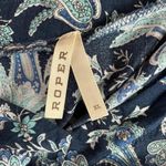 Roper‎ Paisley Print Sleeveless Dress Navy Blue Boho Casual Summer Beach Coverup Size L Photo 2