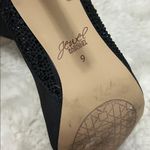 Jewel Badgley Mischka Joss Black Rhinestone Heeled Booties Size 9 Photo 11