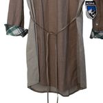 Kuhl  Kiley Shirt Dress Organic Cotton Blend Size Medium Birch/Plaid Trim Photo 4