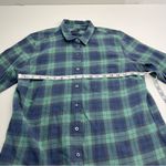 UnTuckIt Teal Green Blue Plaid Long Sleeve Button Front Shirt Womens Size 10 Photo 3