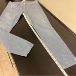Mother The Vamp on the road destroy skinny jeans, pinstripes, distressed, sz 28 Blue Photo 8