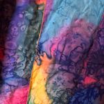 Jasmine Silk by  Vintage Silk Tie‎ Dye Button Up Blouse Rainbow Size Petite Small Photo 4