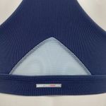 Aerie  V Neck Sports Bra Blue Mesh Padded Photo 5