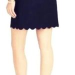 J. By J. Crew Womens Scalloped Hem Skirt Navy Blue Cotton Mini Size 10 Photo 1