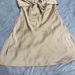 Le lis  Elegant Beige A-Line Skirt silky with tie size‎ M Photo 2