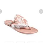 Jack Rogers  Pink Studded Whipstitching Perforated Eyelet Round toe Jelly Sandal Photo 11