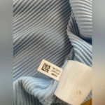 American Eagle Ribbed Knit Long Sleeve Midi Button Up Dress Baby Blue XL Photo 6