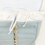 Urban Outfitters  UO Womens Chambray Corset Top Size S Lace Up Back Cottagecore Photo 3