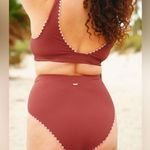 Berlook Contrast Stitch Longline Plus Size Bikini Set Pink Photo 1