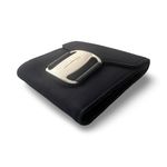 Salvatore Ferragamo black  Vara canvas pouch with a silver-tone buckle. Photo 8