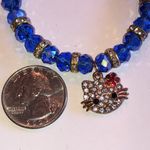 Hello Kitty  Blue Crystal CZ Rhinestone Stretchy Bracelet Photo 3