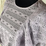 Melrose and Market Ruffle Lilac Lace Blouse S NWT Photo 3