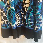 Dress Barn Midi Dress V-Neck Rouged Waist Women 16 Boho Bodycon Blue White Black Photo 4