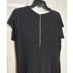 Michael Kors Black Mini Dress with White Polka Dots Short Sleeve XL Photo 1