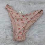 Aerie  Womens‎ Bikini L Pink Floral Stretch Hi Cut Cheeky Coverage Bottom NWT Photo 0