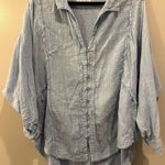 Free People We The Free Distressed Oversized Button Up Blouse Photo 0