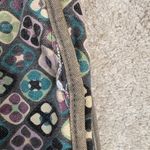 Vintage 90s Y2K Floral Embroidered Peace Sign Crossbody Messenger Bag Gray Photo 4