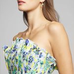 White House | Black Market pleated floral bustier top floral design Photo 2
