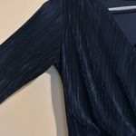 Boohoo Ladies  Silky ribbed Long Sleeve Blue Dress Sz 8 Photo 2