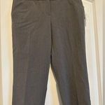 Nicole Miller NY Pants sz 8 Gray Flat Front Pockets Wide Leg Capri Photo 0