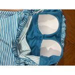 Nicole Miller One Piece Sz. 1X NWT Stripe Off Shoulder Ruffle Swim Bathing Suit Photo 9