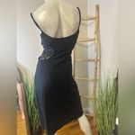 Bebe  Black Wrap Dress With Lace and Rhinestone Cutout On Left Side VINTAGE Y2K Photo 1